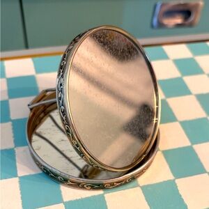 Antique Celluloid compact mirror. Made in Japan in the 1930s.